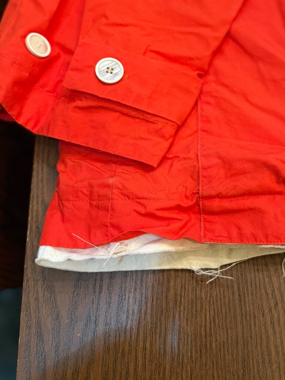 Toogood Wax Trawlerman Coat in Bouy Orange - Picture 14 of 14